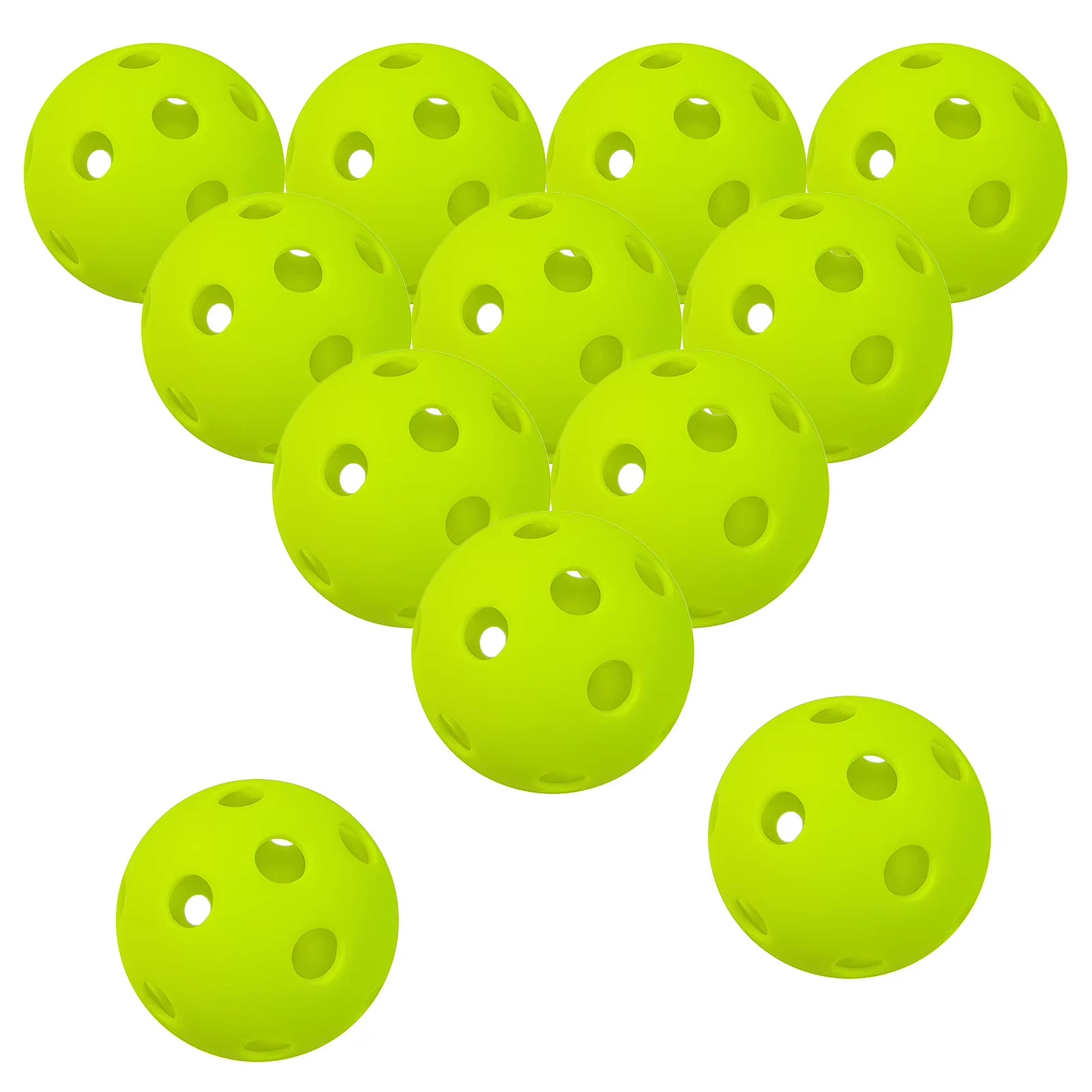 High-Quality Indoor Pickleball Balls - Available in 6 or 12 Packs, 26 Holes, Made from Durable PP Material