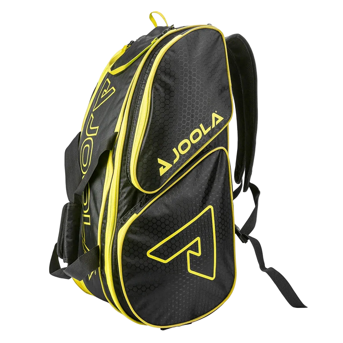 JOOLA Tour Elite Pickleball Bag, Backpack, Duffle Bag for Pickleball and Racket Sports, Black/Yellow