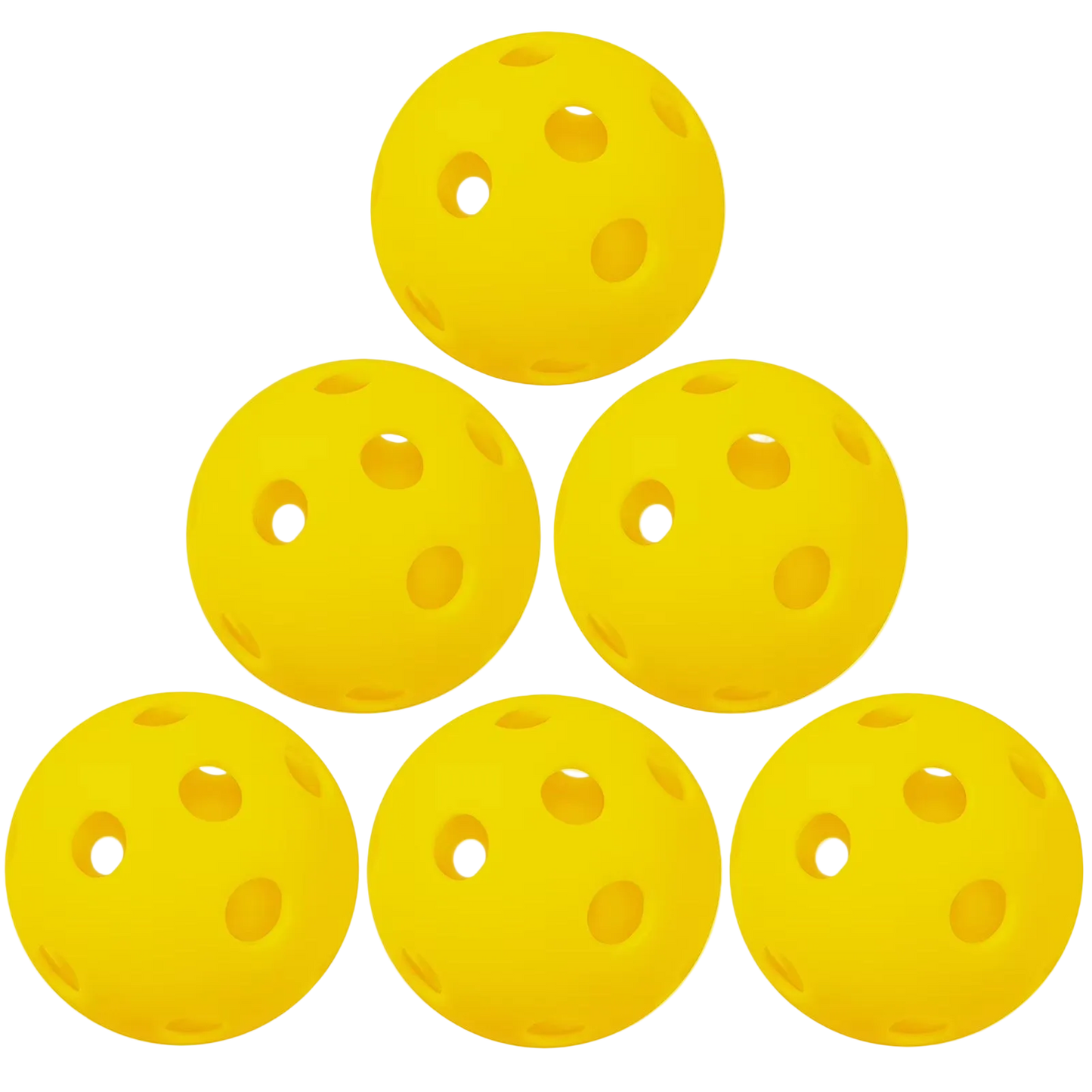 High-Quality Indoor Pickleball Balls - Available in 6 or 12 Packs, 26 Holes, Made from Durable PP Material