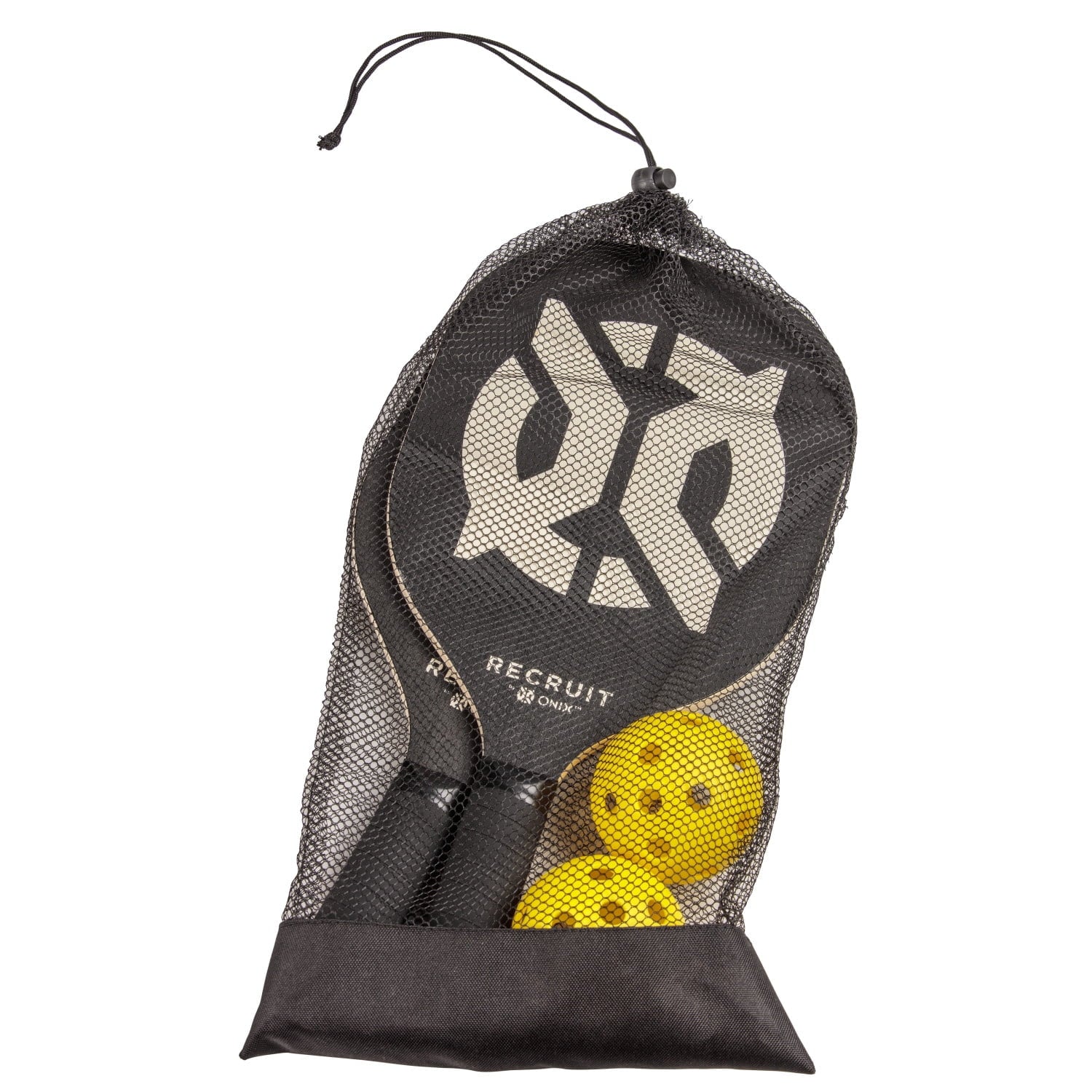 Recruit by  Wood Pickleball Starter Set for All Ages and Levels to Learn to Play, Black