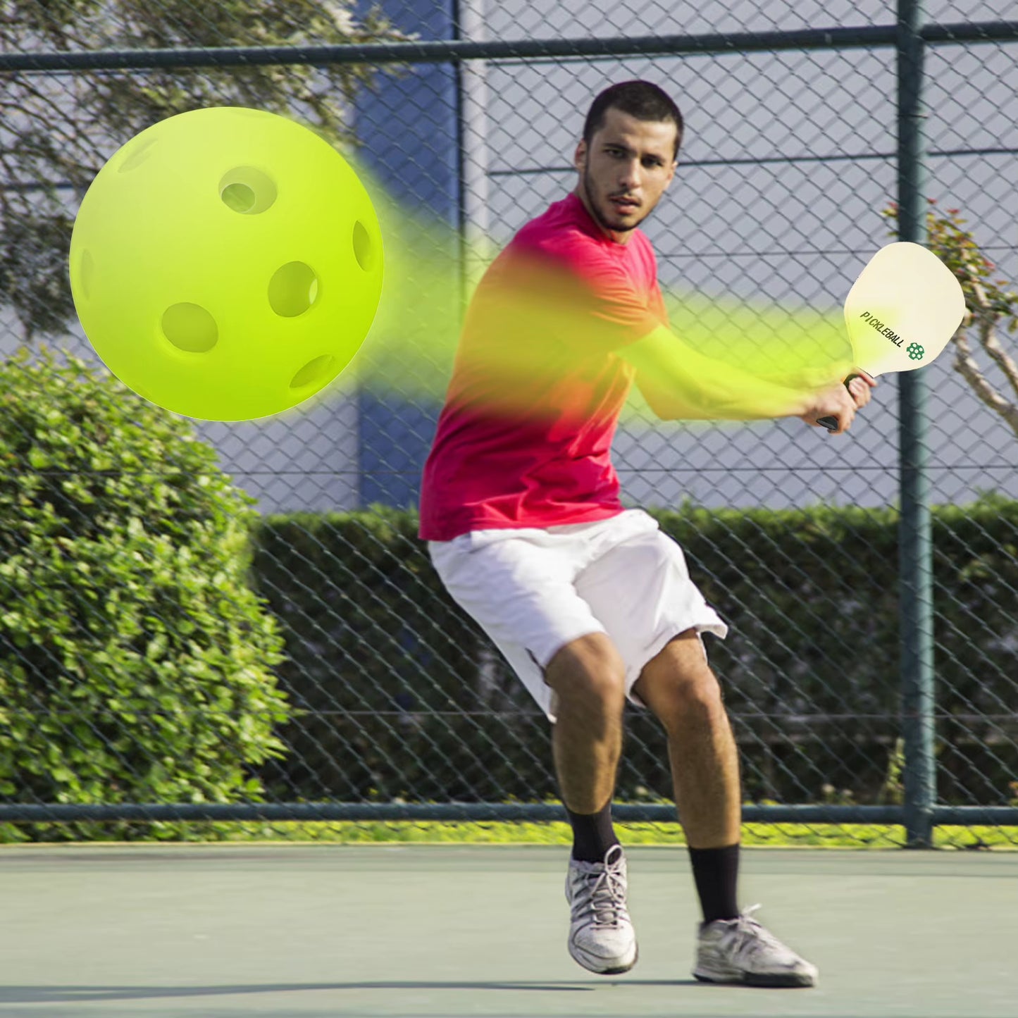 High-Quality Indoor Pickleball Balls - Available in 6 or 12 Packs, 26 Holes, Made from Durable PP Material