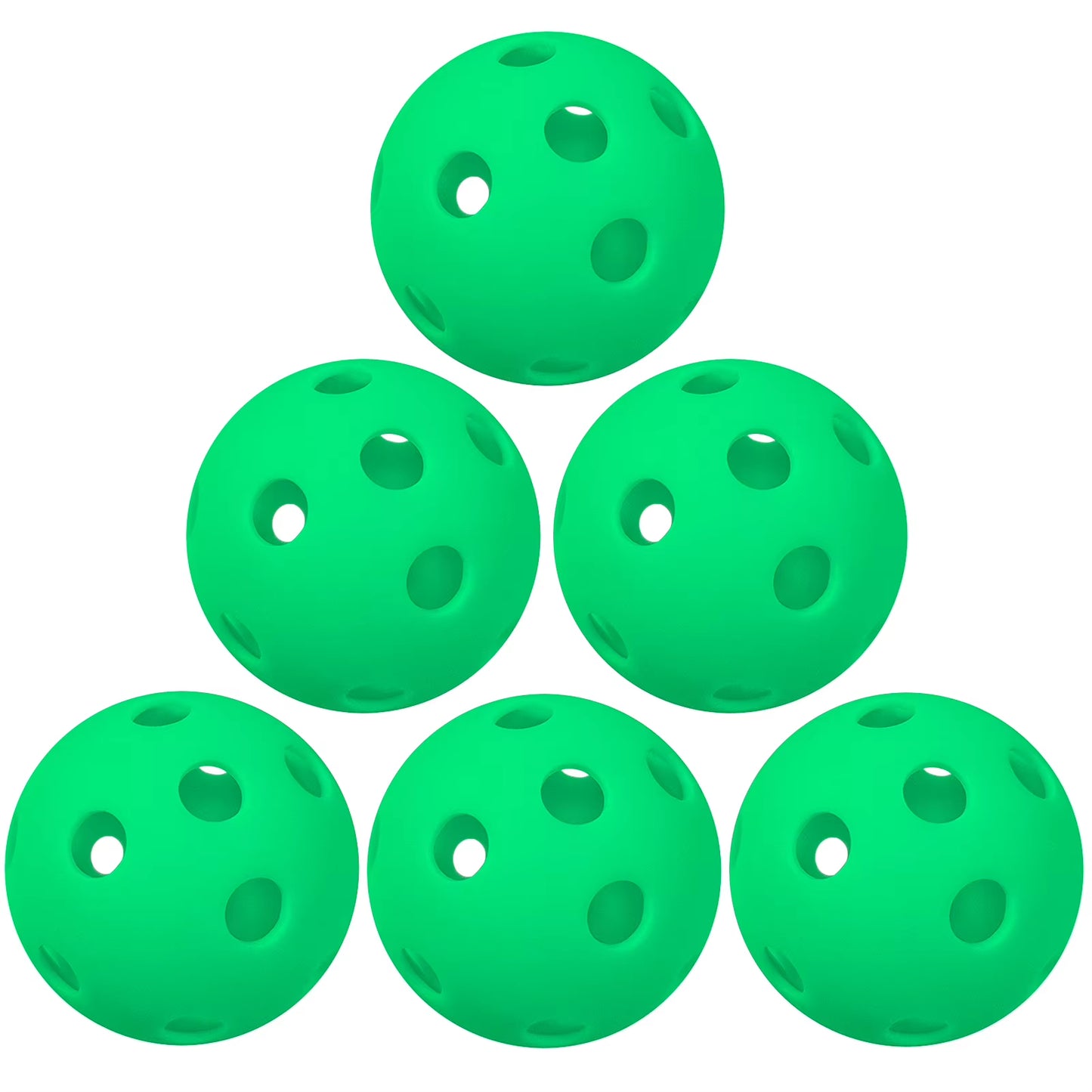 High-Quality Indoor Pickleball Balls - Available in 6 or 12 Packs, 26 Holes, Made from Durable PP Material