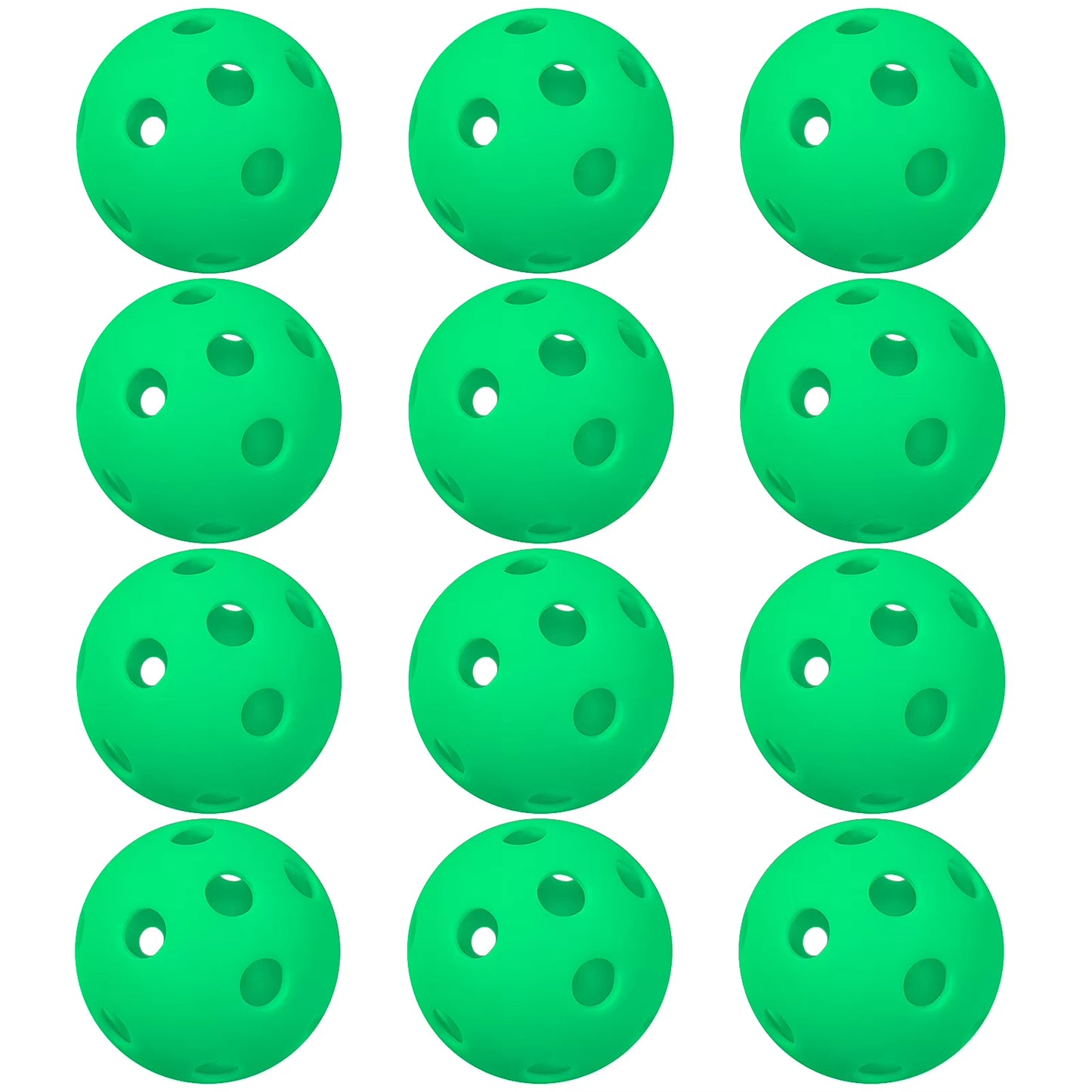 High-Quality Indoor Pickleball Balls - Available in 6 or 12 Packs, 26 Holes, Made from Durable PP Material
